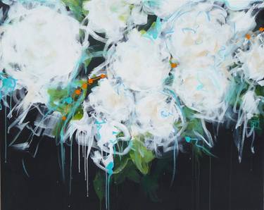 Original Abstract Expressionism Floral Painting by Danielle Caron