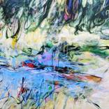 Sitting in a Bed of Forget-Me-Nots by Danielle Caron