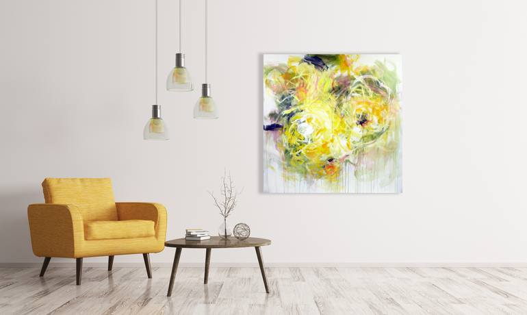 Original Abstract Expressionism Floral Painting by Danielle Caron