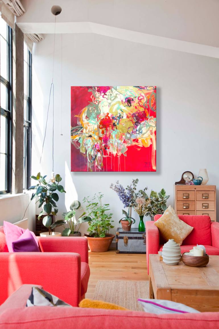 Original Abstract Expressionism Abstract Painting by Danielle Caron