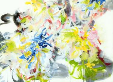Original Abstract Expressionism Floral Paintings by Danielle Caron