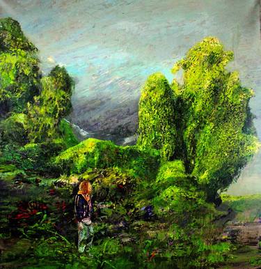 Original Figurative Landscape Paintings by Liana Nakashidze
