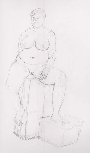 Original Nude Drawings by Christopher Shay