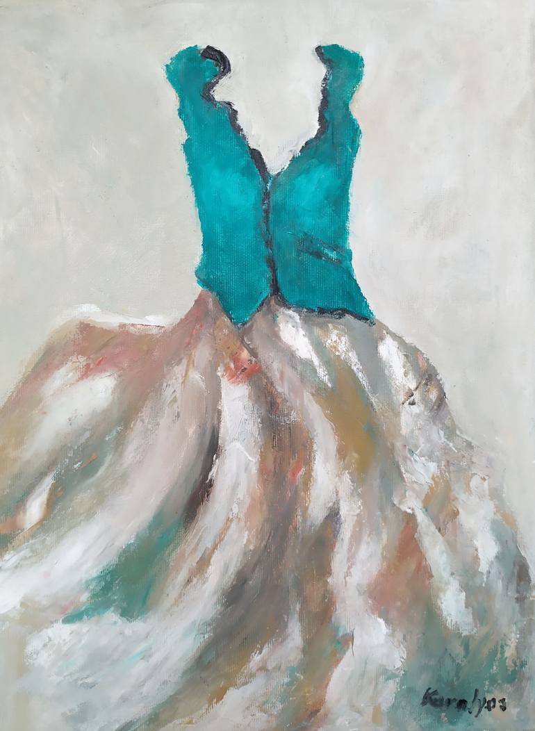 Original Contemporary Fashion Painting by Maria Karalyos