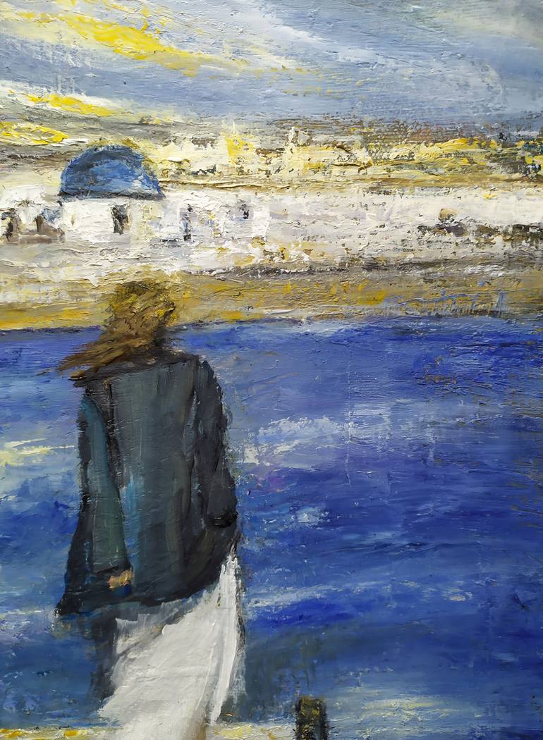 Original Contemporary Beach Painting by Maria Karalyos