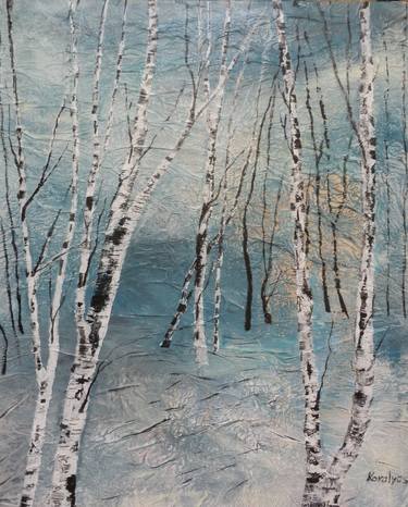 Cluster of birches - Sold thumb