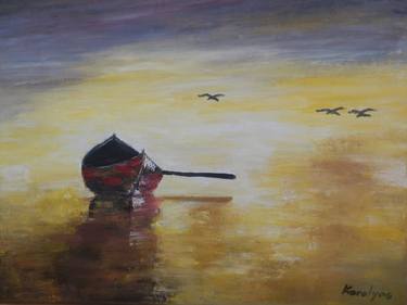 Print of Fine Art Boat Paintings by Maria Karalyos