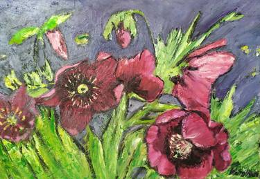 Original Impressionism Floral Paintings by Maria Karalyos