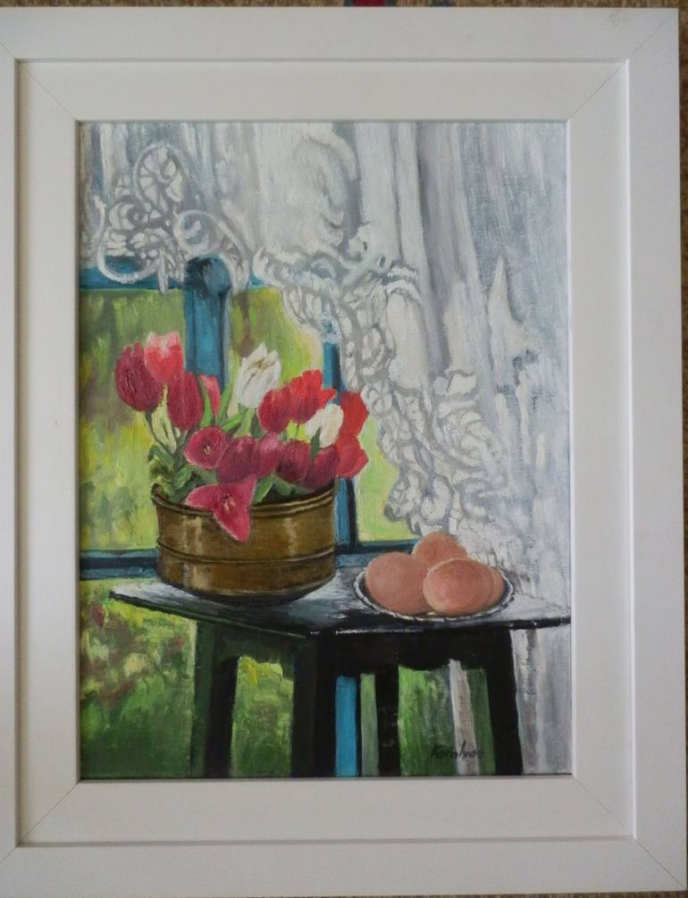 Original Interiors Painting by Maria Karalyos