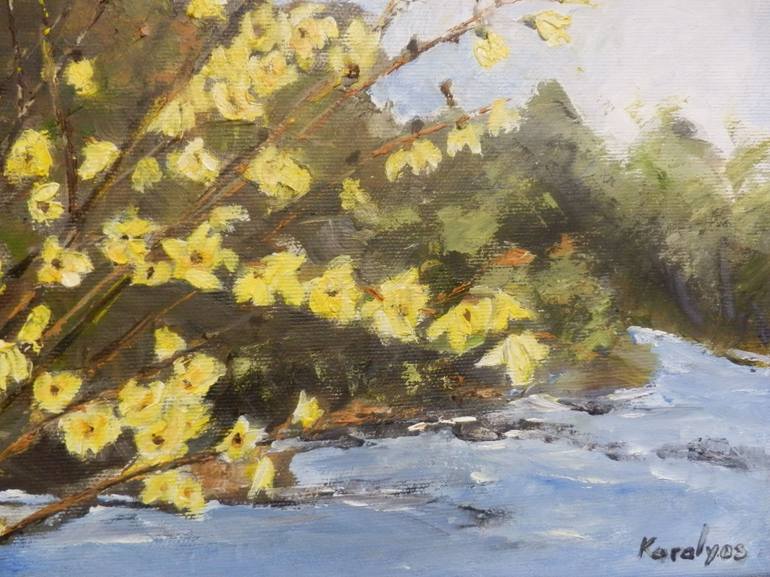 Original Impressionism Landscape Painting by Maria Karalyos