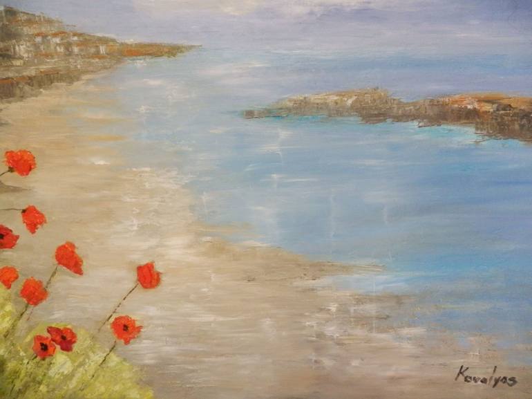 Original Impressionism Landscape Painting by Maria Karalyos