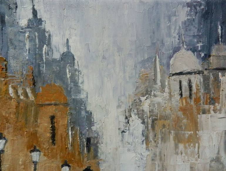 Original Cities Painting by Maria Karalyos