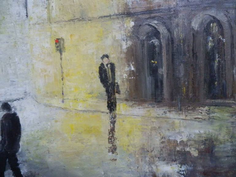 Original Figurative Cities Painting by Maria Karalyos