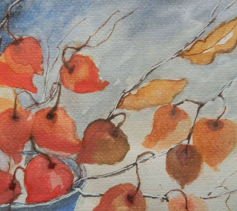 Original Impressionism Floral Painting by Maria Karalyos