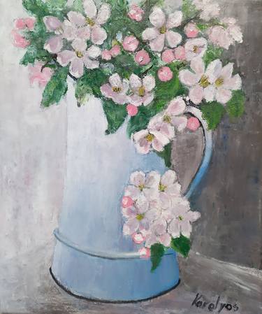 Original Impressionism Floral Paintings by Maria Karalyos