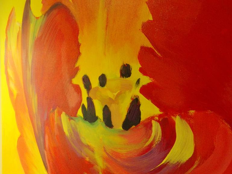 Original Expressionism Floral Painting by Kamille Saabre