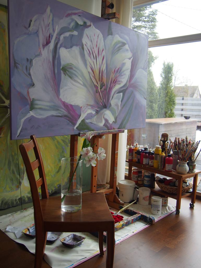 Original Expressionism Floral Painting by Kamille Saabre