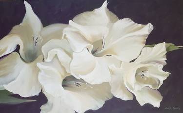 Original Modern Floral Paintings by Kamille Saabre