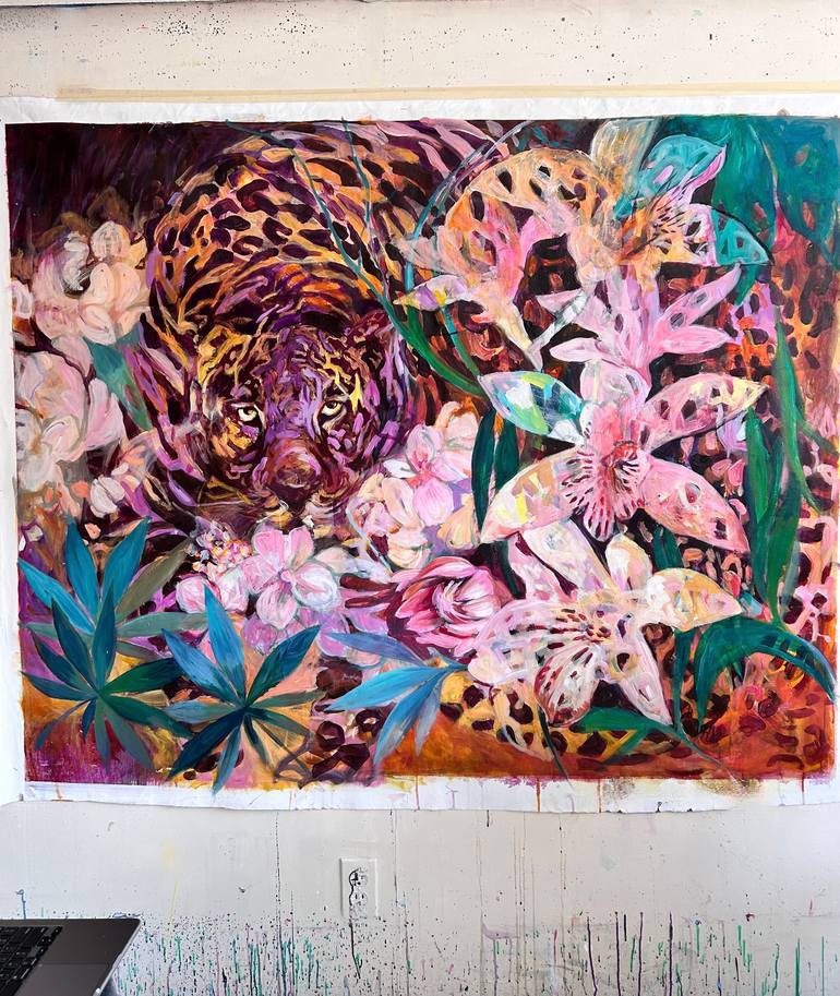 Original Abstract Expressionism Animal Painting by Julia Hacker