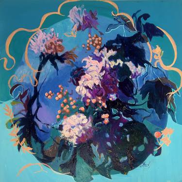 Print of Abstract Expressionism Floral Paintings by Julia Hacker