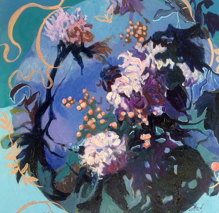 Original Floral Painting by Julia Hacker