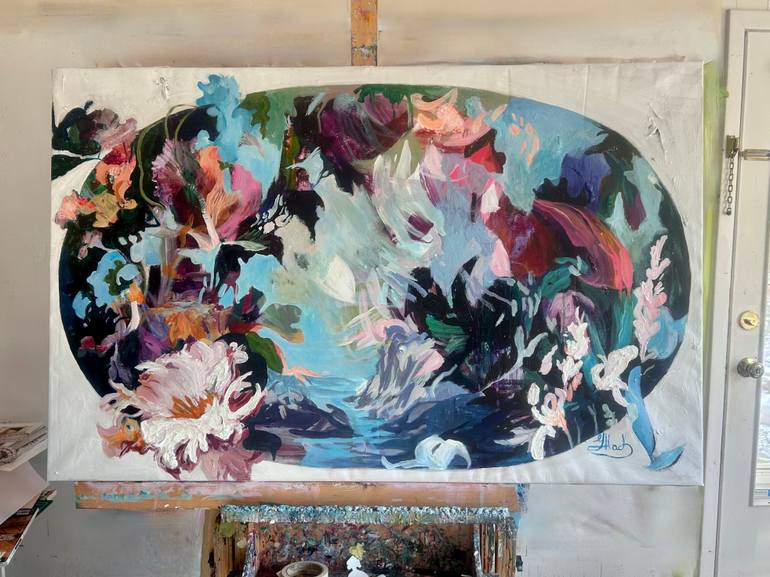 Original Abstract Expressionism Abstract Painting by Julia Hacker