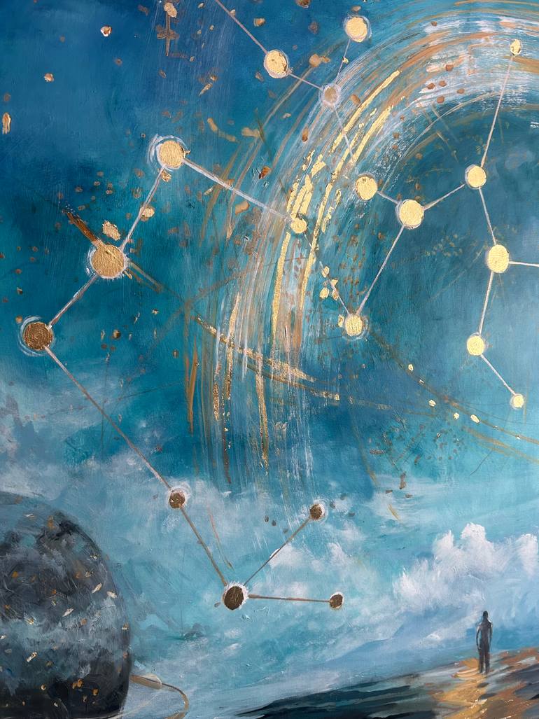 Original Conceptual Outer Space Painting by Julia Hacker
