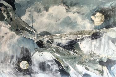 Print of Abstract Expressionism Outer Space Paintings by Julia Hacker