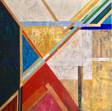 Original Cubism Abstract Paintings by Julia Hacker