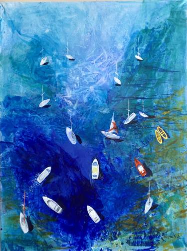 Original Sailboat Paintings by Julia Hacker