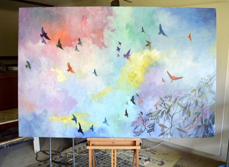 Original Fine Art Aerial Painting by Julia Hacker