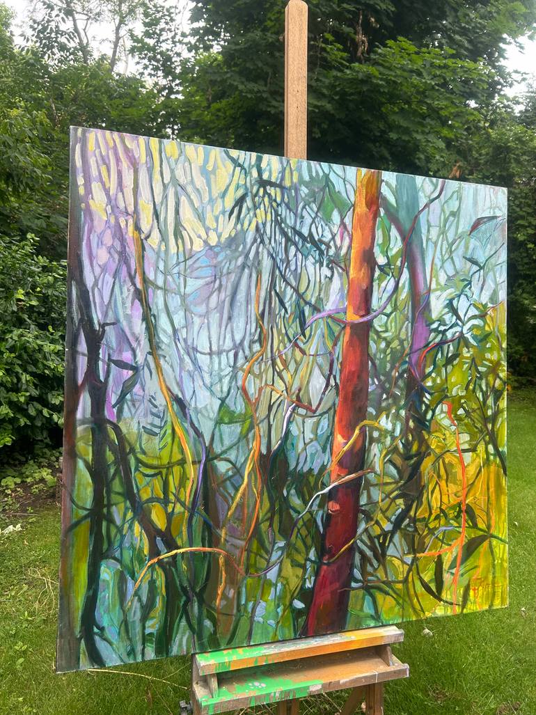 Original Impressionism Nature Painting by Julia Hacker