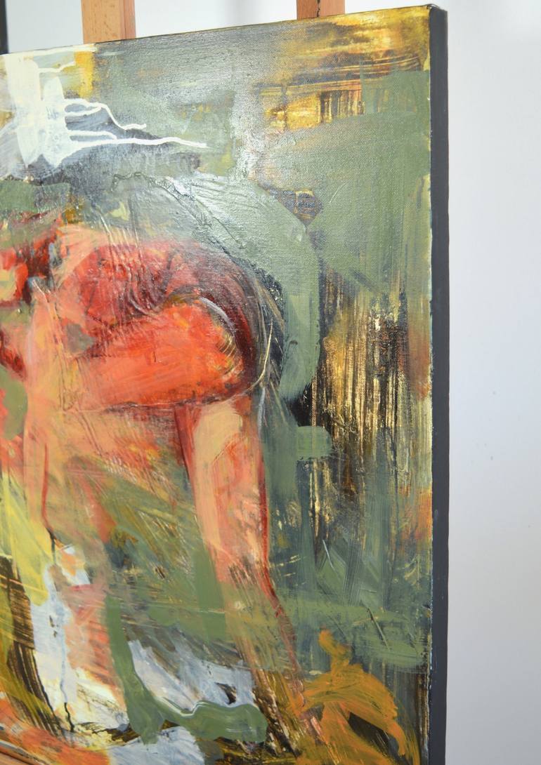 Original Abstract Expressionism Nude Painting by Julia Hacker