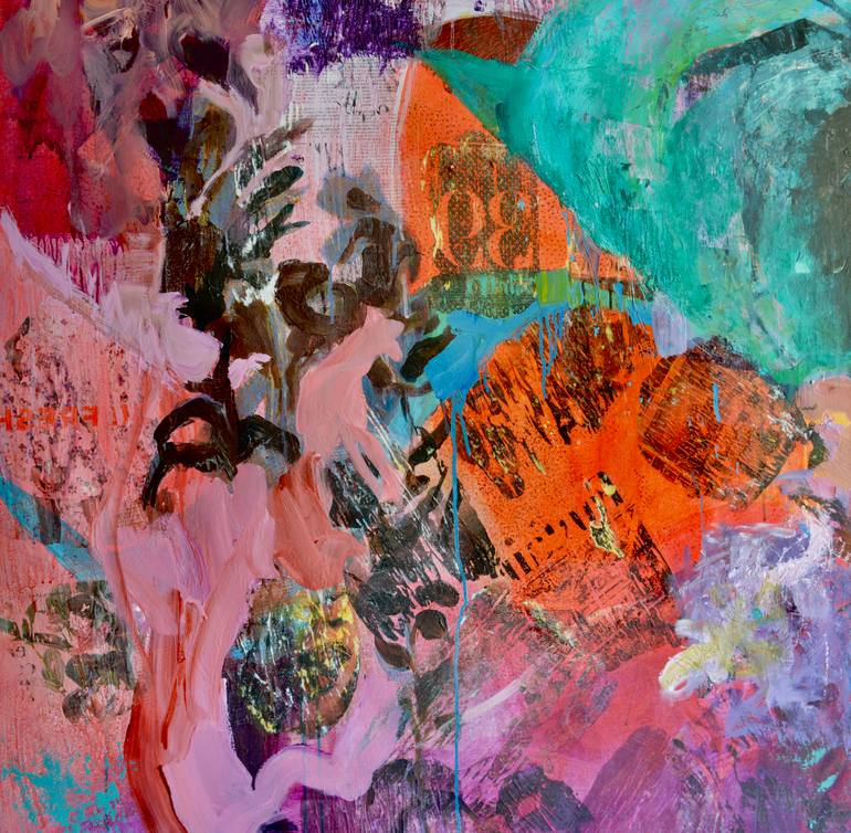 Original Abstract Expressionism Abstract Painting by Julia Hacker