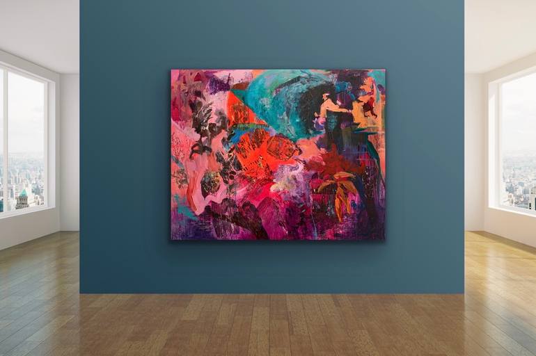 Original Abstract Expressionism Abstract Painting by Julia Hacker