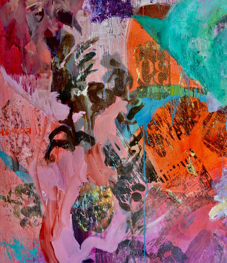 Original Abstract Expressionism Abstract Painting by Julia Hacker