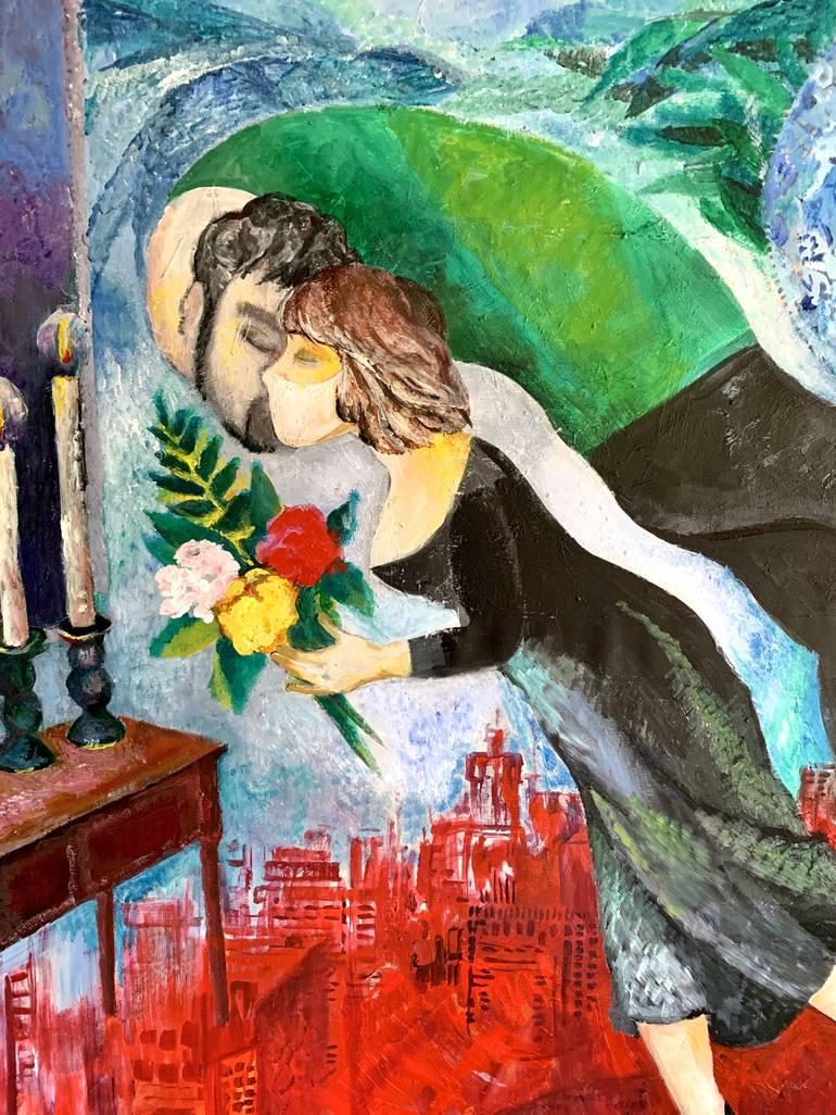 Original Figurative Love Painting by Julia Hacker