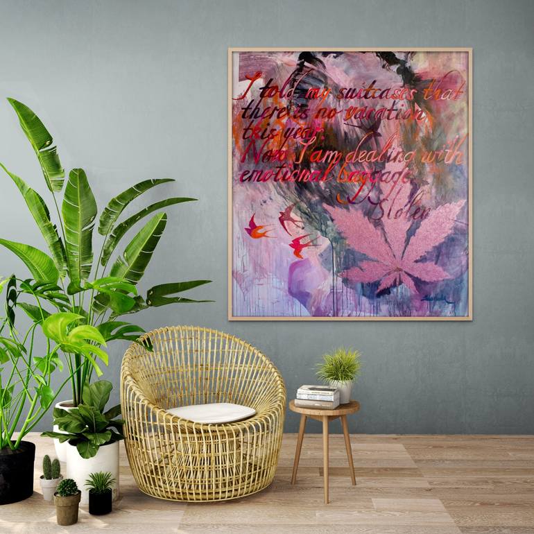 Original Abstract Calligraphy Painting by Julia Hacker