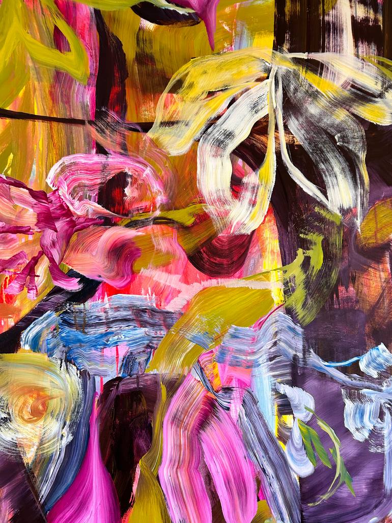 Original Abstract Expressionism Abstract Painting by Julia Hacker