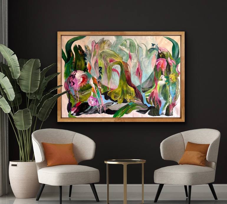 Original Abstract Expressionism Nature Painting by Julia Hacker
