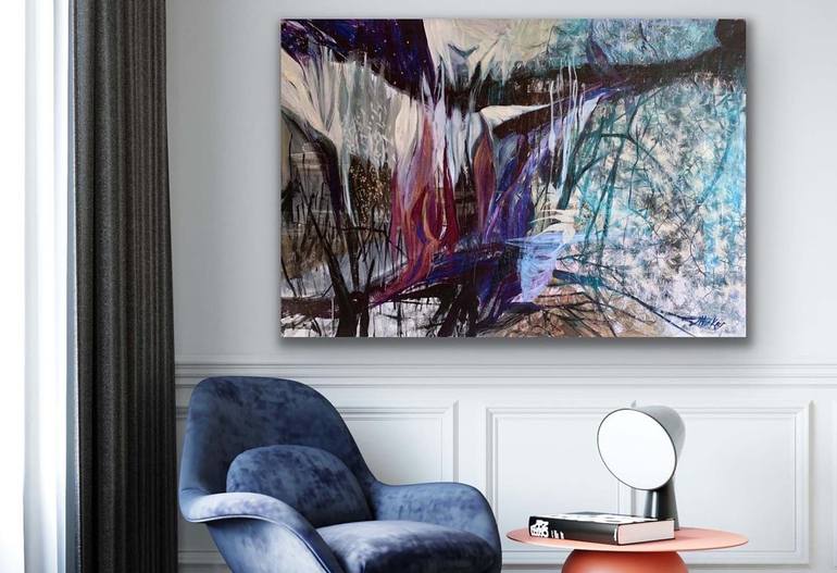 Original Abstract Expressionism Seasons Painting by Julia Hacker