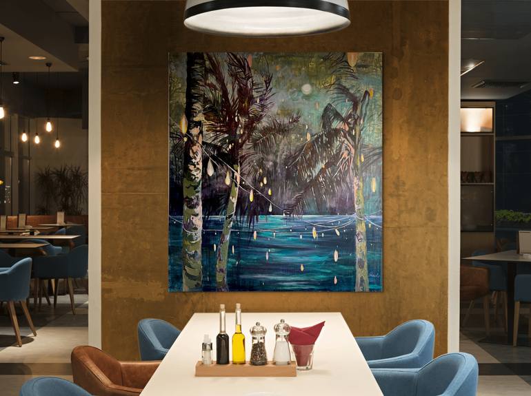 Original Expressionism Seascape Painting by Julia Hacker