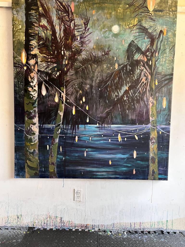 Original Expressionism Seascape Painting by Julia Hacker