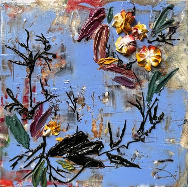 Original Abstract Expressionism Floral Paintings by Julia Hacker