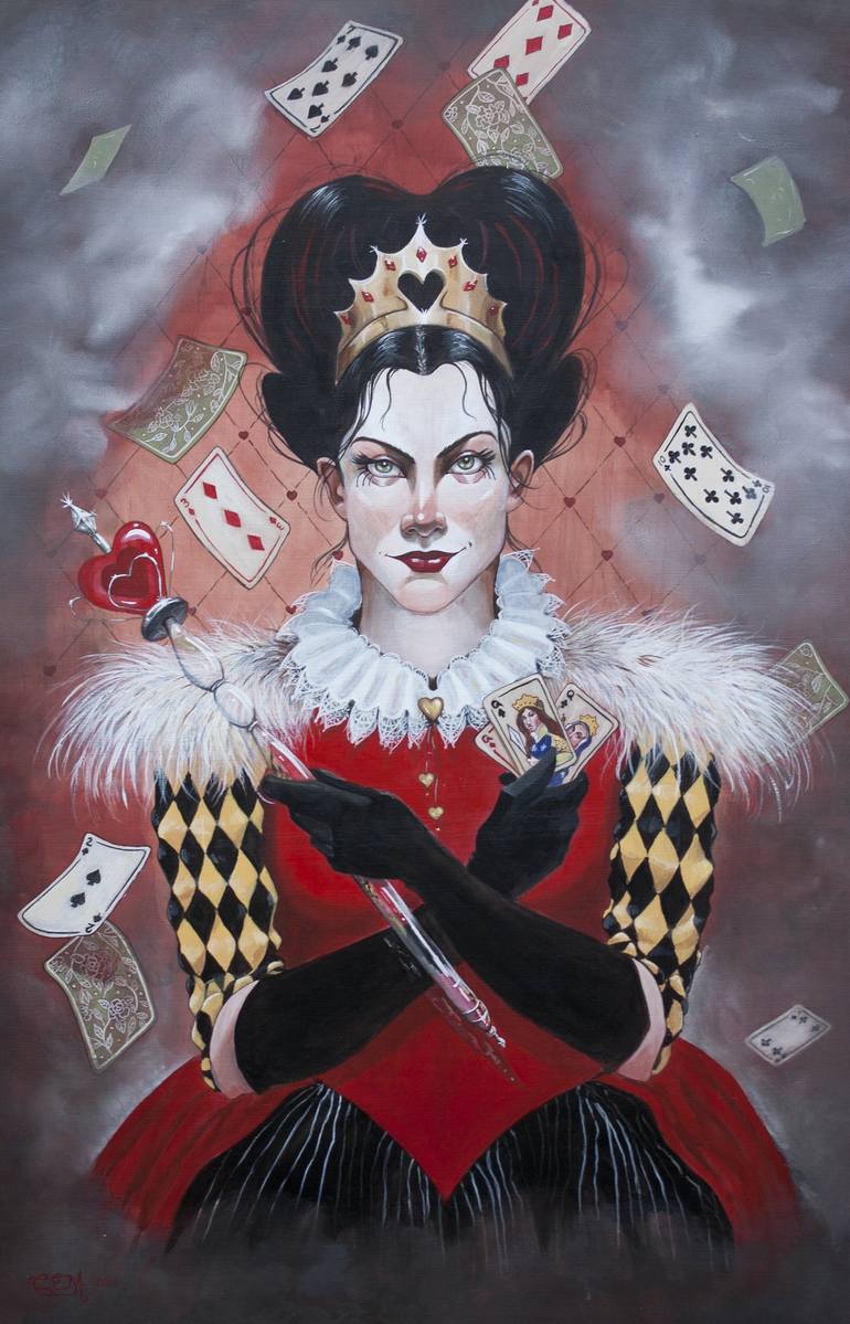 The Queen of Hearts Painting by Catherine Moore | Saatchi Art