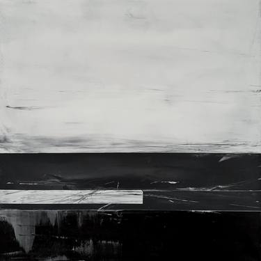 Original Black & White Abstract Painting by Brandon Mckenzie