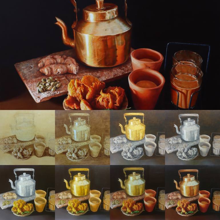 Original Photorealism Still Life Painting by Sripriya Mozumdar