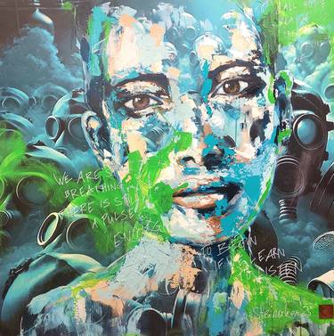 Original Abstract Expressionism People Paintings by Michaela Steinacher