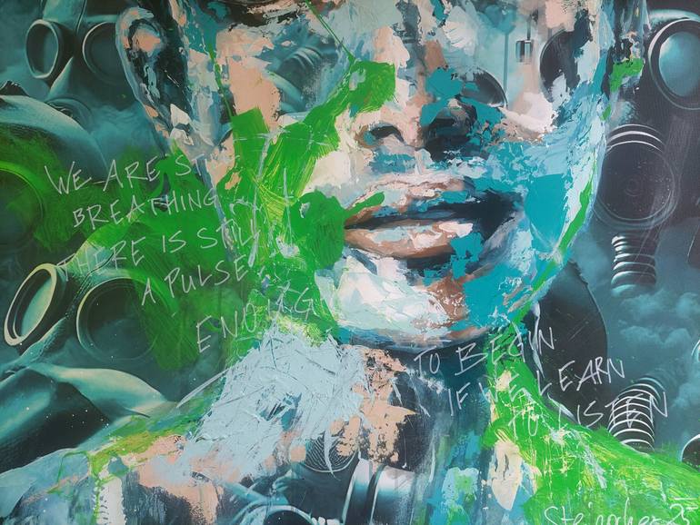Original Abstract Expressionism People Painting by Michaela Steinacher