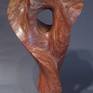 Mobius design in this gorgeous alabaster from Utah. Swirling reds and deep oranges accentuated by the fluid design. Hand carved Stone Sculpture!